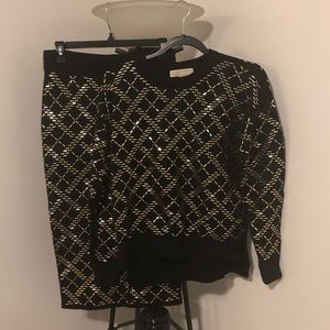 MK TWO PIECE! Embellished body con skirt & sweater